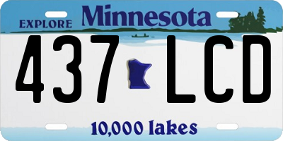 MN license plate 437LCD