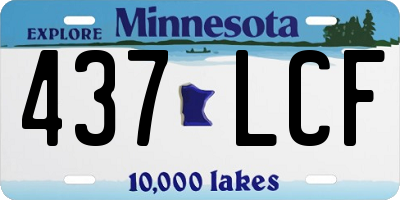 MN license plate 437LCF