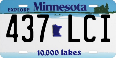 MN license plate 437LCI