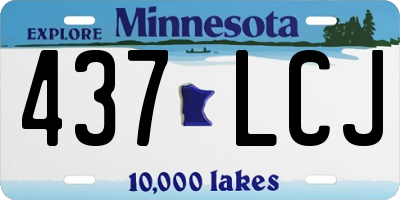 MN license plate 437LCJ