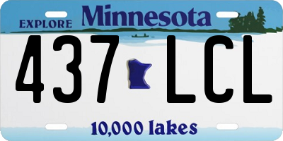 MN license plate 437LCL