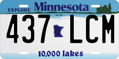 MN license plate 437LCM