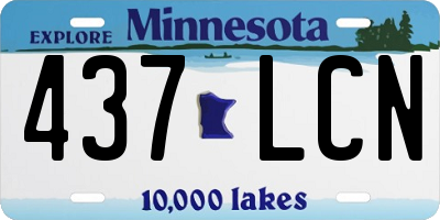 MN license plate 437LCN