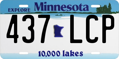 MN license plate 437LCP