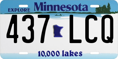 MN license plate 437LCQ