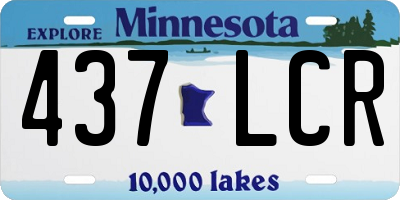 MN license plate 437LCR