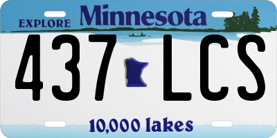 MN license plate 437LCS