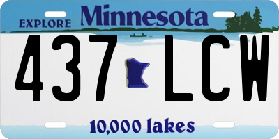 MN license plate 437LCW