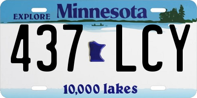 MN license plate 437LCY
