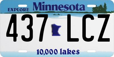 MN license plate 437LCZ
