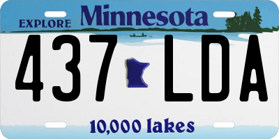 MN license plate 437LDA