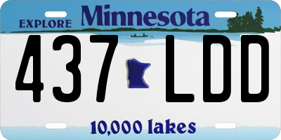 MN license plate 437LDD
