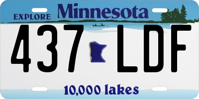 MN license plate 437LDF