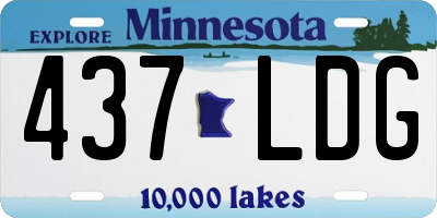 MN license plate 437LDG