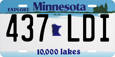 MN license plate 437LDI