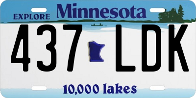 MN license plate 437LDK