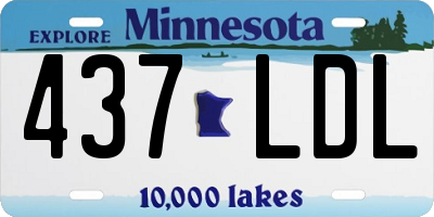 MN license plate 437LDL