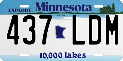 MN license plate 437LDM