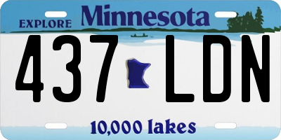 MN license plate 437LDN