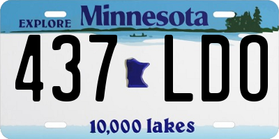 MN license plate 437LDO