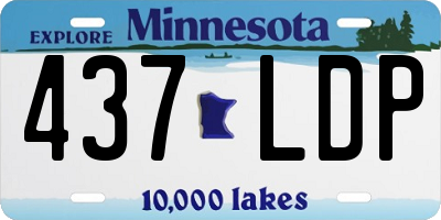 MN license plate 437LDP