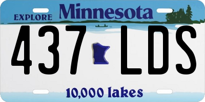 MN license plate 437LDS