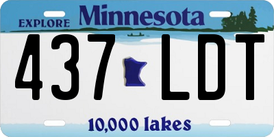 MN license plate 437LDT