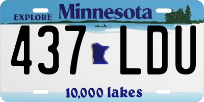 MN license plate 437LDU