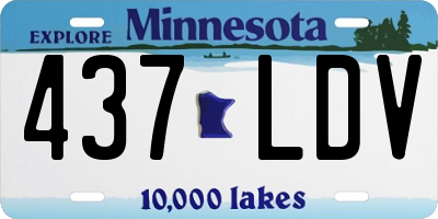 MN license plate 437LDV
