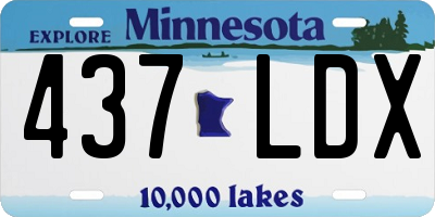 MN license plate 437LDX
