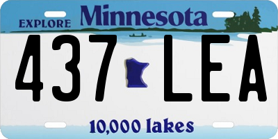MN license plate 437LEA