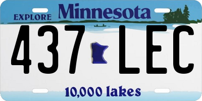 MN license plate 437LEC