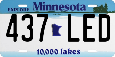 MN license plate 437LED