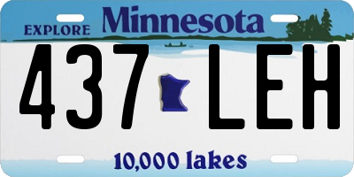 MN license plate 437LEH