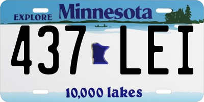 MN license plate 437LEI