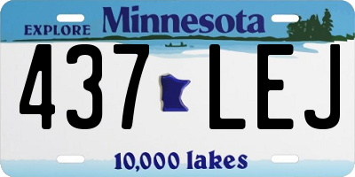 MN license plate 437LEJ