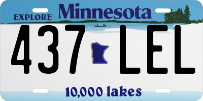 MN license plate 437LEL