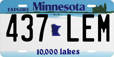 MN license plate 437LEM