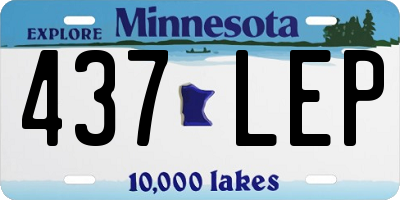 MN license plate 437LEP