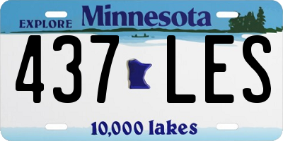 MN license plate 437LES