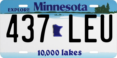MN license plate 437LEU