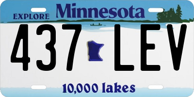 MN license plate 437LEV