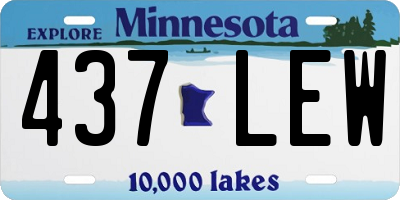 MN license plate 437LEW