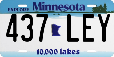 MN license plate 437LEY