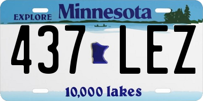 MN license plate 437LEZ