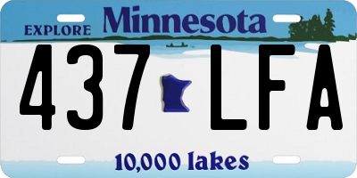 MN license plate 437LFA