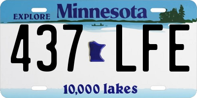 MN license plate 437LFE