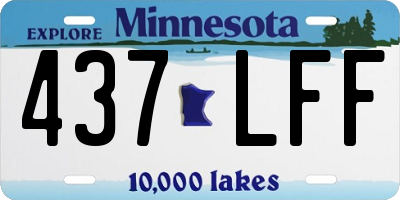 MN license plate 437LFF