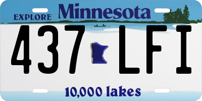 MN license plate 437LFI