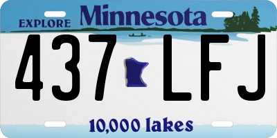 MN license plate 437LFJ